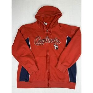 MLB Genuine Merchandise St Louis Cardinals Full Zip Jacket Adult Size Large Red